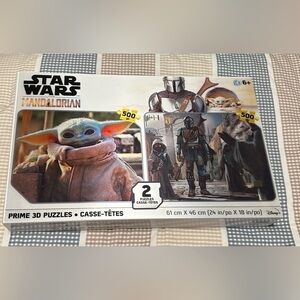 Star Wars The Mandalorian 2-Pack 3D Puzzles 500 pc each Baby Yoda Sealed